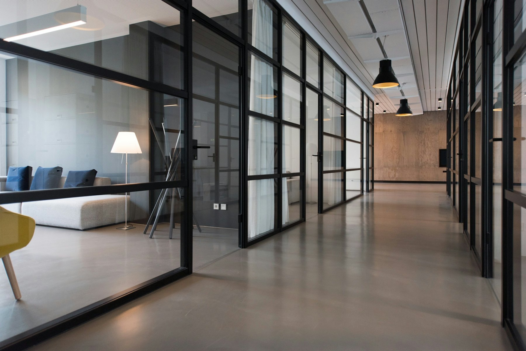 Quiet modern office interior